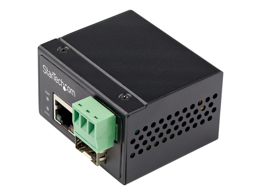 [IMC100MSFP] StarTech.com Industrial Media Converter - 100 Mbit/s Medienkonverter LWL Kupfer - Singlemode-/Multimode Glasfaser auf Kupfer Netzwerk - 12-56 V DC - IP-30/-40&deg;C bis 75&deg;C (IMC100MSFP)