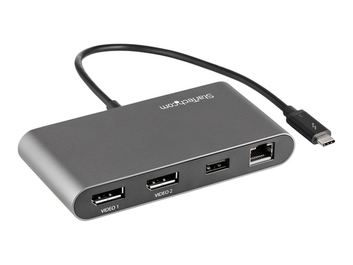 [TB3DKM2DPL] StarTech.com Thunderbolt 3 Mini Dock - Tragbare TB3-Dockingstation mit dual Monitoren und DP 4K 60 Hz