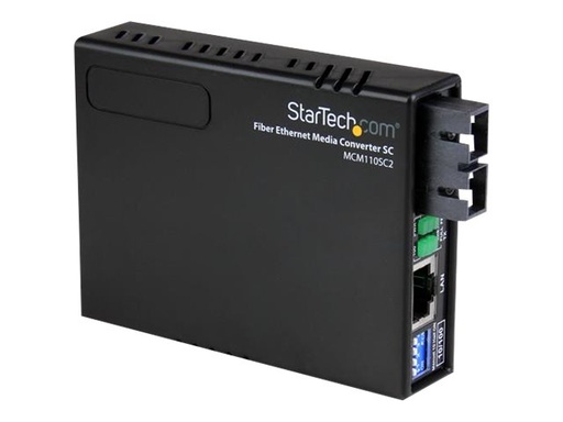 [MCM110SC2EU] StarTech.com 10/100 Mbit/s Ethernet LWL / Glasfaser Multi Mode Medienkonverter SC 2km