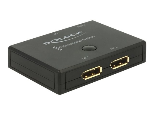 [18750] Delock Displayport 2 - 1 Switch bidirectional 4K 60 Hz