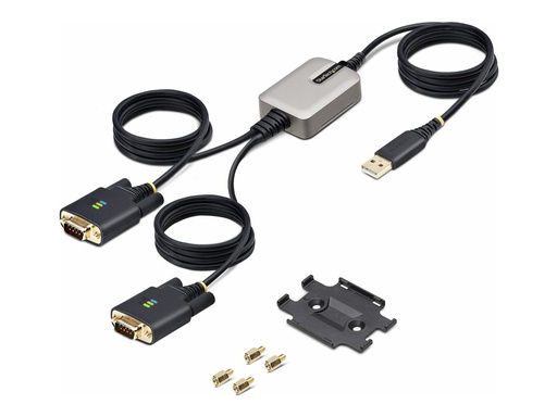 [2P6FFC-USB-SERIAL] StarTech.com 4m 2-Port USB auf Seriell Adapter, RS232 COM-Retention, FTDI - Kabel USB / seriell - USB (M)