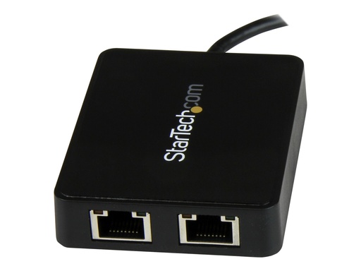 [US1GC301AU2R] StarTech.com Startech USB-C auf Dual-Gigabit Ethernet Adapter mit USB (Typ-A)