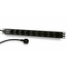 [S215390V4] Synergy 21 ALLNET 19""zbh. Steckdosenleiste 9xDosen CEE7 ->Stecker Schwarz