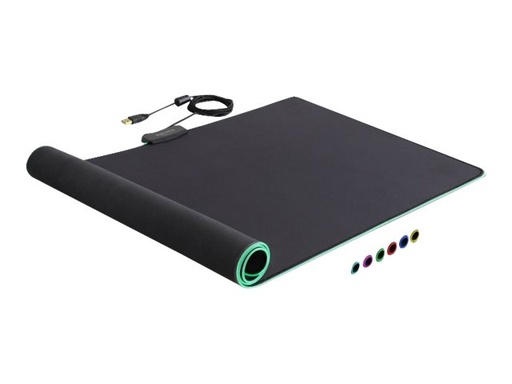 [12555] Delock Beleuchtetes Mousepad - Schwarz