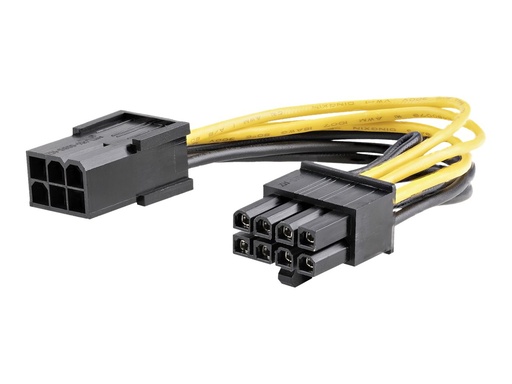 [PCIEX68ADAP] StarTech.com PCI Express 6 Pin auf 8 Pin Adapterkabel - Schwarz - Netzteil - 6-poliges PCIe Power (W)