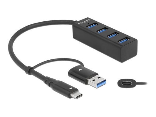 [63828] Delock Hub - 4 x USB 3.2 Gen 1 + 1 x USB-C 3.2 Gen 1