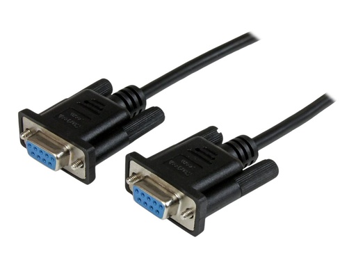 [SCNM9FF2MBK] StarTech.com 2m DB9 RS232 Seriell Nullmodemkabel - Bu/Bu - 9-pin seriell Null-Modem Anschlusskabel - Schwarz - Nullmodemkabel - DB-9 (W)