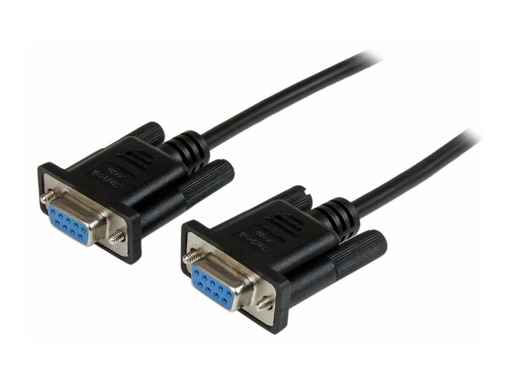 [SCNM9FF1MBK] StarTech.com 1m DB9 RS232 Seriell Nullmodemkabel - Bu/Bu - 9-pin seriell Null-Modem Anschlusskabel - Schwarz - Nullmodemkabel - DB-9 (W)