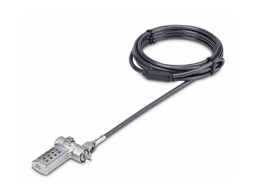 [UNIVCS25-LAPTOP-LOCK] StarTech.com 25-Pack Universal Laptopschloss 2m, Noble Wedge&reg;/Nano/K-Slot - Sicherheitskabelschloss - Schwarz, Silber - 2 m - TAA-konform (Packung mit 25)