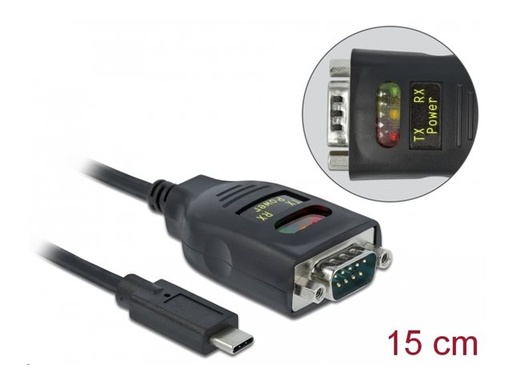 [64038] Delock Adapter USB Type-C to 1 x Serial RS-232
