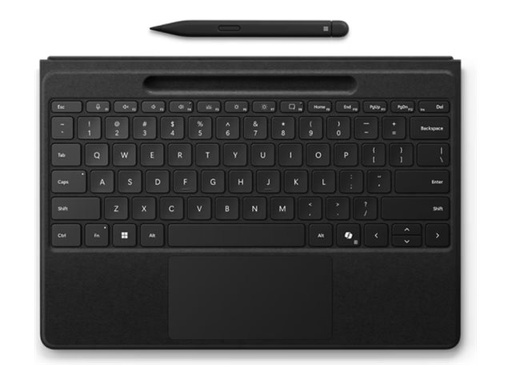 [ZRA-00012] Microsoft Surface Pro 13-inch Keyboard - Tastatur - mit Stiftaufbewahrung - mit Touchpad, Beschleunigungsmesser, Surface Slim Pen 2 Ablage- und Ladeschale - QWERTY - Portugiesisch - Schwarz - für Microsoft Surface Pro 8, Pro 8 for Business, Pro 9, Pro 9 for Business, Pro 10 for Business, Pro (11th Edition)