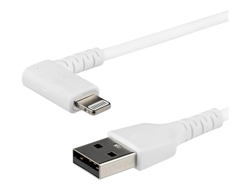 [RUSBLTMM2MWR] StarTech.com 2m USB-A auf Lightning-Kabel - 90° rechtwinkliges USB Typ-A auf Ladekabel - Synchronisationskabel - Apple MFi-zertifiziert iPad/iPhone 12 - Weiß (RUSBLTMM2MWR)