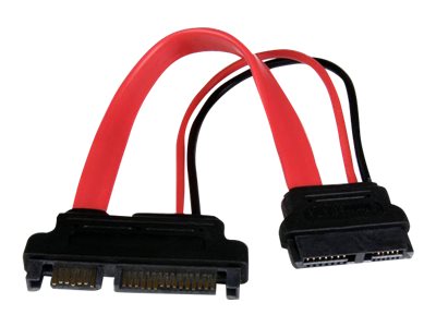[SLSATAADAP6] StarTech.com Slimline SATA auf SATA Adapter mit Strom Buchse/Stecker 15cm - SATA-Adapter - Serial ATA 150/300/600 - Slimline SATA (W)