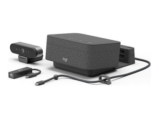[991-000452] Logitech Logi Dock Focus Room Kit - Kit für Videokonferenzen (Logitech BRIO Ultra HD Pro Webcam, Logitech Logi Dock)