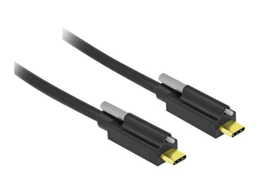[84138] Delock USB-Kabel - 24 pin USB-C (M) schraubbar zu 24 pin USB-C (M)