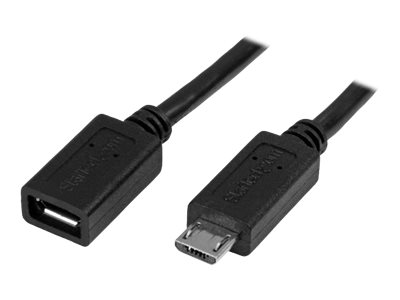 [USBUBEXT50CM] StarTech.com 0,5m Micro USB Verlängerungskabel - Stecker/Buchse - Micro USB Stecker zu Micro USB Buchse Kabel - USB-Verlängerungskabel - Micro-USB Typ B (M)