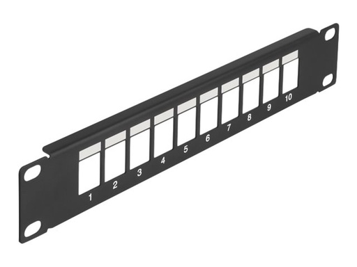 [66676] Delock Patchpanel (Blindblech) - Snap-In Montage - Rack montierbar - Schwarz - 1U - 25.4 cm (10")