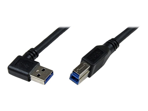 [USB3SAB1MRA] StarTech.com 1m USB 3.0 SuperSpeed Kabel A auf B rechts gewinkelt - Schwarz - USB3.0 Anschlusskabel - Stecker/Stecker - USB-Kabel - USB Type B (M)
