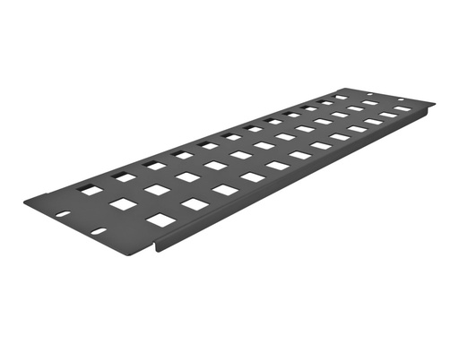 [66838] Delock Patchpanel (Blindblech) - Snap-In Montage - Rack montierbar - Schwarz - 3U - 48.3 cm (19")