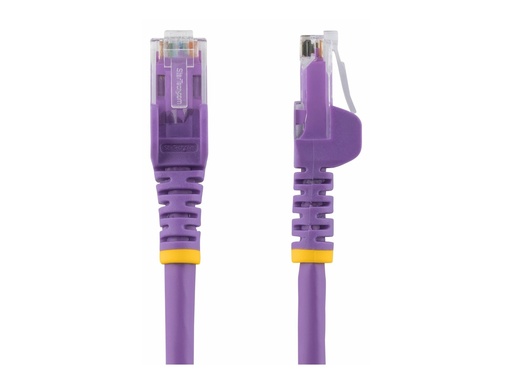 [N6PATC15MPL] StarTech.com 15m CAT6 Ethernet Cable, 10 Gigabit Snagless RJ45 650MHz 100W PoE Patch Cord, CAT 6 10GbE UTP Network Cable w/Strain Relief, Purple, Wiring is UL Certified/TIA - Category 6 - 24AWG (N6PATC15MPL)