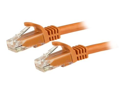[N6PATC15MOR] StarTech.com 15m CAT6 Ethernet Cable, 10 Gigabit Snagless RJ45 650MHz 100W PoE Patch Cord, CAT 6 10GbE UTP Network Cable w/Strain Relief, Orange, Wiring is UL Certified/TIA - Category 6 - 24AWG (N6PATC15MOR)