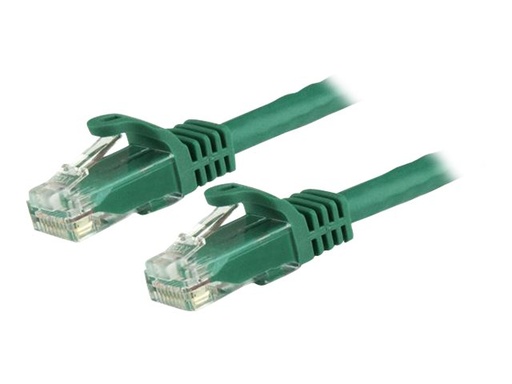 [N6PATC15MGN] StarTech.com 15m CAT6 Ethernet Cable, 10 Gigabit Snagless RJ45 650MHz 100W PoE Patch Cord, CAT 6 10GbE UTP Network Cable w/Strain Relief, Green, Wiring is UL Certified/TIA - Category 6 - 24AWG (N6PATC15MGN)