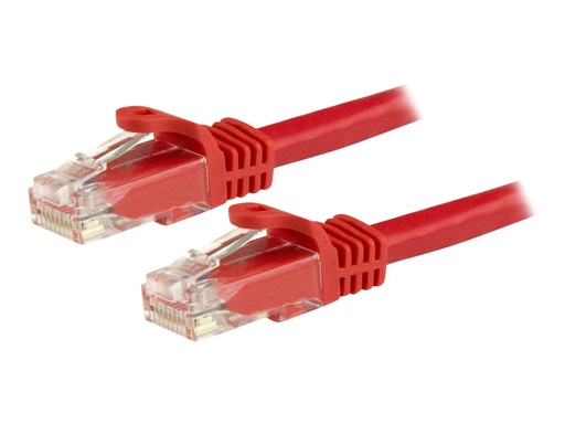 [N6PATC15MRD] StarTech.com 15m CAT6 Ethernet Cable, 10 Gigabit Snagless RJ45 650MHz 100W PoE Patch Cord, CAT 6 10GbE UTP Network Cable w/Strain Relief, Red, Wiring is UL Certified/TIA - Category 6 - 24AWG (N6PATC15MRD)
