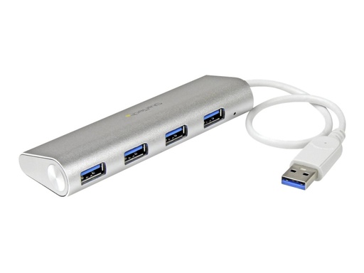[ST43004UA] StarTech.com Startech 4 Port kompakter USB 3.0 Hub mit eingebautem