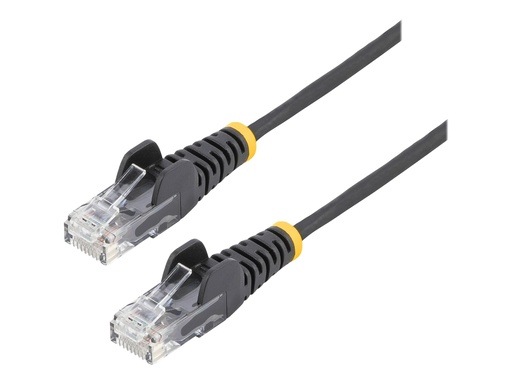 [N6PAT50CMBKS] StarTech.com 50cm Slim LSZH CAT6 Ethernet Cable, 10 Gigabit Snagless RJ45 100W PoE Patch Cord, CAT 6 10GbE UTP Network Cable w/Strain Relief, Black, ETL/Low Smoke Zero Halogen - Category 6 - 28AWG (N6PAT50CMBKS)
