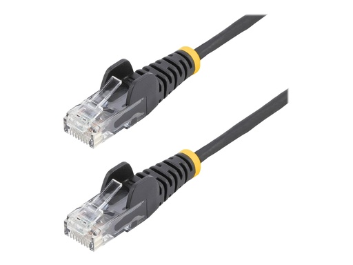 [N6PAT200CMBKS] StarTech.com 2m Slim LSZH CAT6 Ethernet Cable, 10 Gigabit Snagless RJ45 100W PoE Patch Cord, CAT 6 10GbE UTP Network Cable w/Strain Relief, Black, ETL, Low Smoke Zero Halogen - Category 6 - 28AWG (N6PAT200CMBKS)