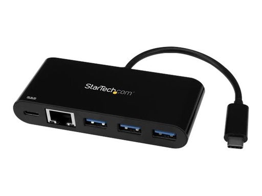 [US1GC303APD] StarTech.com USB-C auf Ethernet Adapter mit 3 Port USB 3.0 Hub und Stromversorgung