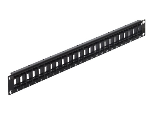 [43340] Delock Keystone Patch Panel - Patch Panel - Schwarz - 1U - 48.3 cm (19")