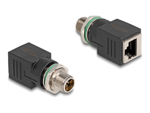[60065] Delock Netzwerkadapter - 8-polig M12 (M) zu RJ-45 (W)