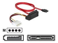 [84307] Delock SATA All-in-One cable - SATA-Kabel - Serial ATA 150/300 - interne Stromversorgung, 4-polig, SATA zu SATA Combo (W)
