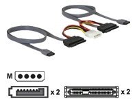 [84239] Delock SATA All-in-One cable - SATA-Kabel - Serial ATA 150/300 - interne Stromversorgung, 4-polig, SATA zu SATA Combo (W)