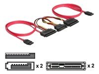 [84356] Delock SATA All-in-One cable - SATA-Kabel - Serial ATA 150/300 - SATA, SATA-Stromstecker zu SATA Combo (W)