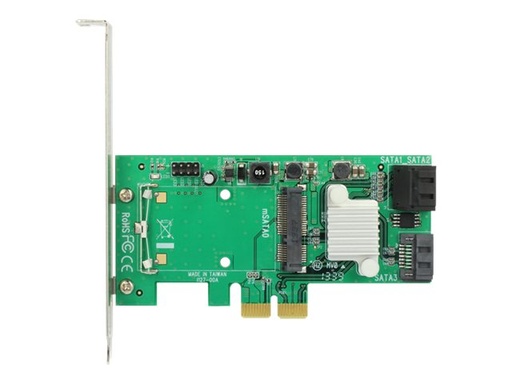 [89371] Delock Hybrid 3 x internal SATA 6 Gb/s + 1 x internal mSATA - Speichercontroller (RAID)