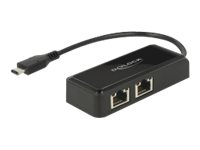 [63927] Delock Adapter USB-C 3.1 Gen 1 > 2 x Gigabit LAN 10/100/1000 Mb/s