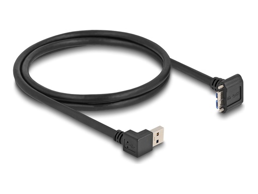 [80482] Delock USB-Kabel - USB Typ A (M) nach unten abgewinkelt zu Micro-USB Type B (M)