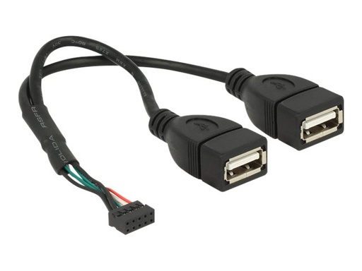 [84933] Delock USB-Kabel intern auf extern - 10-poliger USB-Header (W)