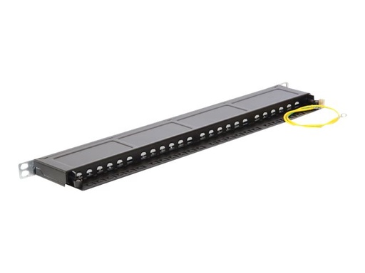 [43316] Delock Patch Panel - CAT 6 - RJ-45 X 24 - Jet Black, RAL 9005 - 0.5U - 48.3 cm (19")