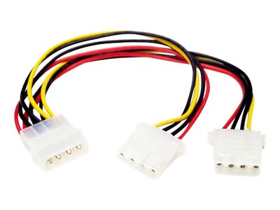[PYO2L] StarTech.com Y-Kabel 4 pin Molex Stecker - Molex Splitter IDE Stromkabel - 2 x LP4 intern - Stromkabel - interne Stromversorgung, 4-polig (W)