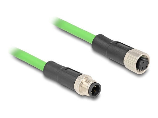 [80409] Delock Netzwerkverlängerungskabel - 4-polig M12-D (M)