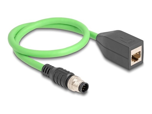 [60570] Delock Netzwerkkabel - 8-polig M12 (M) zu RJ-45 (W)