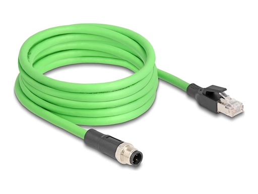 [80429] Delock Netzwerkkabel - 4-polig M12-D (M) zu RJ-45 (M)