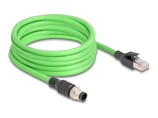 [80424] Delock Netzwerkkabel - 8-polig M12 (M) zu RJ-45 (M)