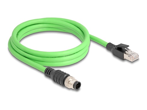 [80422] Delock Netzwerkkabel - 8-polig M12-A (M) zu RJ-45 (M)