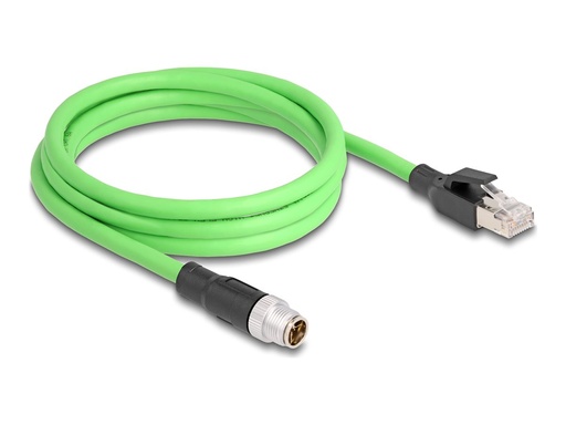 [80442] Delock Netzwerkkabel - 8 pin M12-X (M) zu RJ-45 (M)