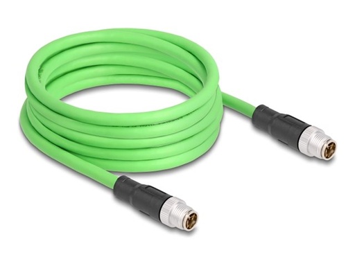 [80439] Delock Netzwerkkabel - 8 pin M12-X (M) zu 8 pin M12-X (M)