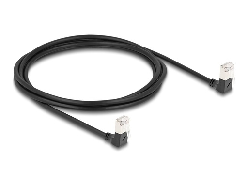 [80300] Delock Netzwerkkabel - RJ-45 (M) nach unten abgewinkelt zu RJ-45 (M)
